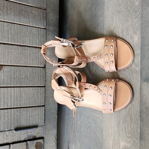 Express Tan Studded Sandals